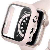 Protective Shell For Apple Watch Case 8 7 45mm 41mm Anti-falling Tempered Glass Cover For iWatch 6 5 4 3 SE 44mm 42mm 40mm 38mm