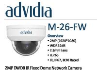 กล้องวงจรปิด Advidia รุ่น M-26-FW 2MP 2.8mm.กล้องไอพีแอดวิเดีย CCTV ADVIDIA กล้องพานาโซนิค กล้องไอพี2ล้านกล้องวงจรปิดแบบโดม กล้องวงจรปิดมีแบรนด์