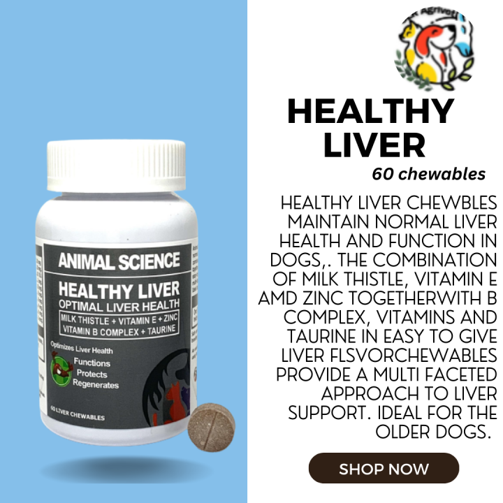 [CLR AGRIVET] Tingi Animal Science Healthy Liver 60 chewables