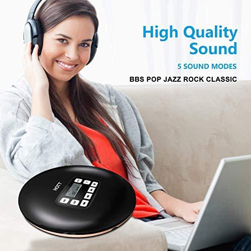 Electronic Anti-Skip Anti-Shock Protection HOTT Portable Personal Small Walkman Disc CD Player with Stereo Earphones Bluetooth CD Player 
