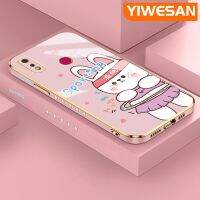 YIWESAN เคสสำหรับ Realme 3 Pro 3i X Lite เคสโทรศัพท์แฟชั่นแบบบางนิ่มบางคลุมทั้งหมดลายกระต่ายสปอร์ตกันกระแทกสุดหรู