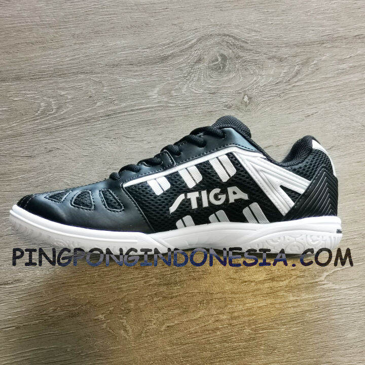 Stiga Liner III Black Shoes Sepatu Olahraga Pingpong Tenis Meja Table