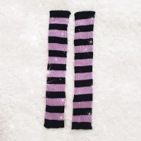 Harajuku Striped Knit Long Socks Japanese Boot Stockings Women Punk Knee High Elastic Leg Warmers Gothic Hip-hop Lolita Socks