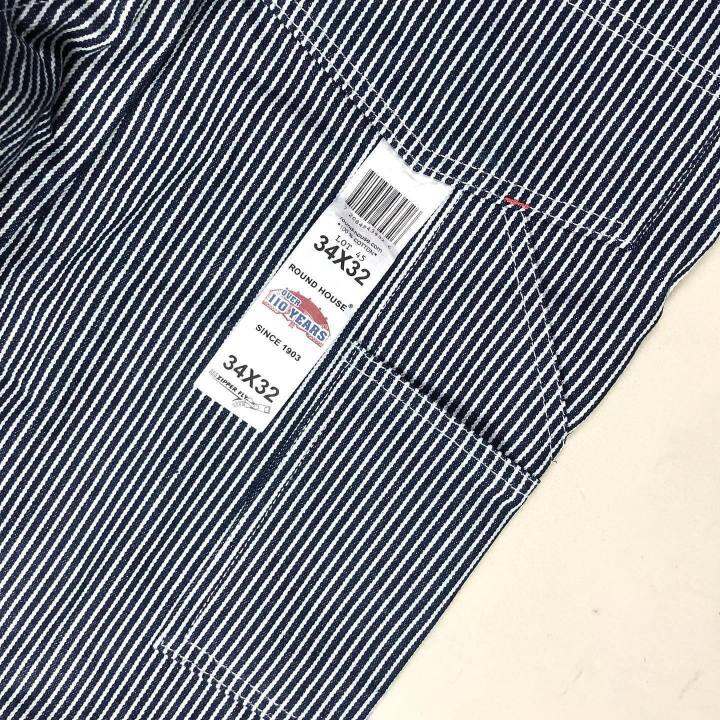 เอี๊ยมยีนส์-round-house-overal-สีผ้าลาย-32-44-เลือกไซต์เอวจริงได้เลยไม่ต้องเผื่อไซต์