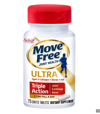 Schiff Move Free Ultra Triple Action 75 Coated Tablets พร้อมกล่องวิตามินบำรุงกระดูก Exp. 05/2025 (แพคเก็จใหม่)