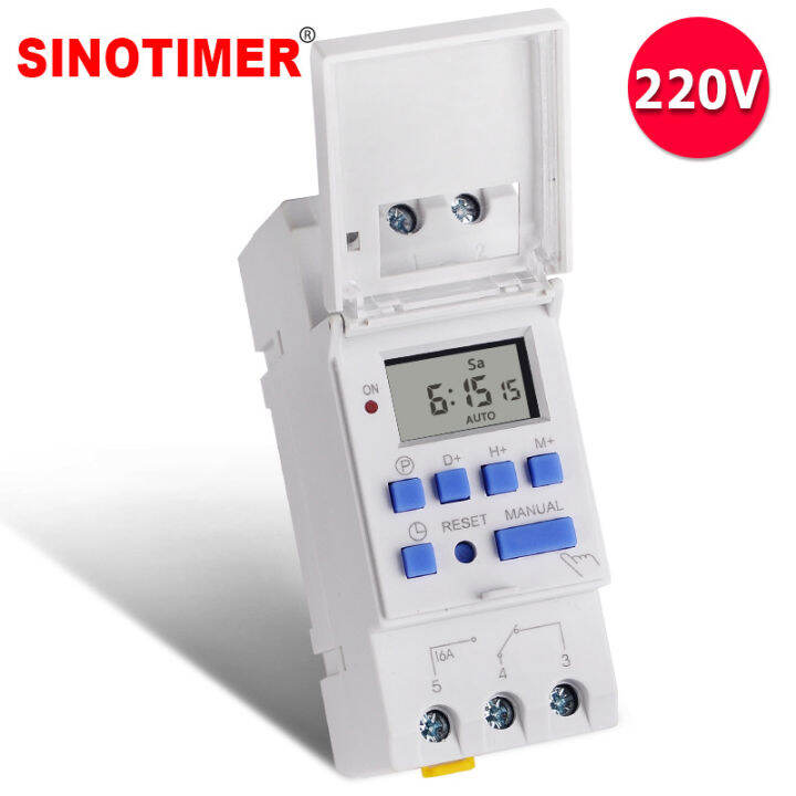 sinotimer-electronic-timer-tm615-2-timer-switch-7-days-24-hours-programmable-lcd-time-relay-220v