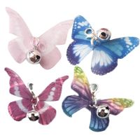 【A Smart and Cute】4Pcs Cat Wand Refills Butterfly Shaped Kitten Teaser Replacement Refill Attachment Bell Pet Toys For Cats Plaything