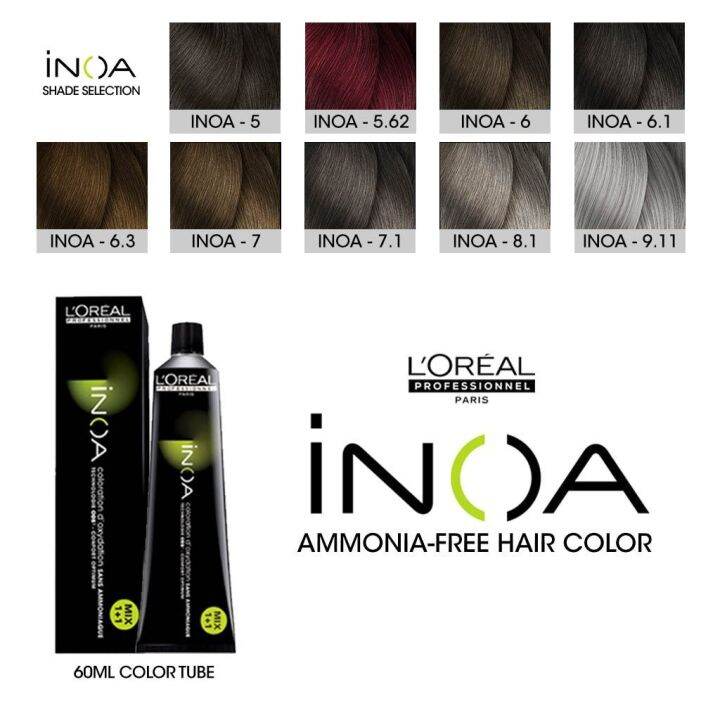 L'Oreal Professionnel INOA AmmoniaFree Permanent Hair Color Tube HM