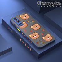 เคส Chenyyka สำหรับ VIVO Y72 5G Y52 5G Y75s 5G 5G ลายหมีมีความสุขขอบสี่เหลี่ยมดีไซน์ใหม่เคสโทรศัพท์เนื้อแข็งกันกระแทกแบบบางปลอกซิลิโคนเคสป้องกันเลนส์กล้องคลุมทั้งหมด