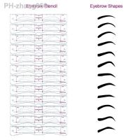 Reusable Eyebrow Shaper DIY 12 Set Soft Ruler Brow Definer Eyebrow Stamp Card Soft Ruler Stencil Shaping Makeup Tool