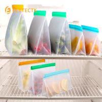 【DT】 hot  3Pcs/6Pcs/9Pcs/12Pcs PEVA Silicone Food Storage Bag Stand Up Seal Bag Snack Fruit Bag Reusable Zip Fresh Wrap Bags Freezer Bags