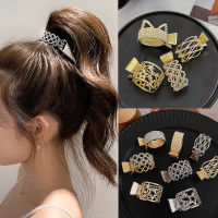 LETIAN ผู้หญิงขั้นสูง Sense อุปกรณ์เสริมผม Pearl Rhinestone Claws ผมหางม้าสูงคลิปคงที่ Hairpin Claw คลิปใหม่ Headwear