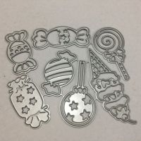 ■◙ Candy Frame Set Metal Cutting Dies Lollipop Die Cut Stencil Scrapbooking Embossing 2022 New Christmas Craft Stamps And Dies