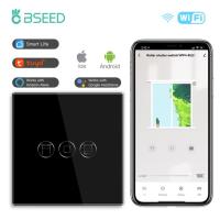 Bseed สวิตช์ชัตเตอร์โรลเลอร์ไร้สาย Wifi ไร้สายสวิตช์ Wifi สีขาวดำสีทองรองรับ Tuya ชีวิตอัจฉริยะ