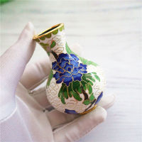 ของสะสม Cloisonne งานฝีมือจากประเทศจีนโบราณเครื่องประดับแจกันขนาดเล็ก Cloisonne ยางทองแดงเคลือบ Ornaments.gif ขนาดเล็ก T