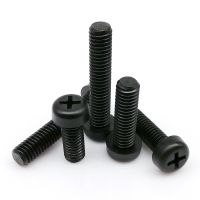 10/20/50pcs M2 M2.5 M3 M4 M5 M6 L 5-40mm GB818 Black Nylon Plastic Insulating Cross Recessed Phillips Pan Round Head Screw Bolt