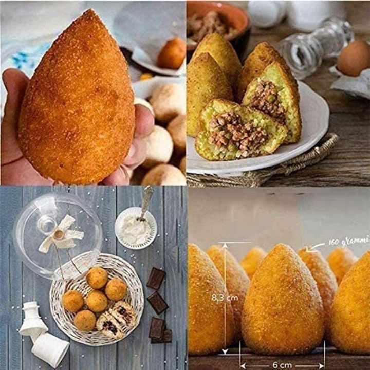 เครื่องทำ-arancini-เครื่องทำซูชิข้าวปั้นเบนโตะแบบทำมือ-แม่พิมพ์พลาสติกอาหารอิตาเลียนพิมพ์ลูกบอลเนื้ออุปกรณ์ในครัว