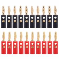 20pcs 4mm Audio Speaker Wire Cable Adapter Connector Banana Plug Gold Plated