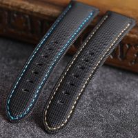 ▶★◀ Suitable for nylon carbon fiber pattern leather strap suitable for Panerai 441 PAM01661 22 24MM men