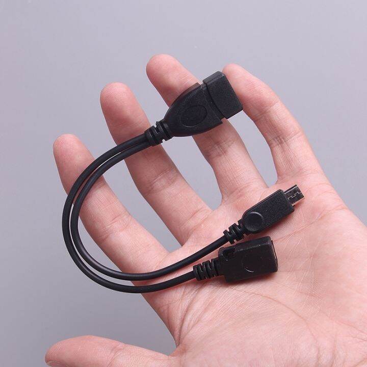 ┅☑۩ 20cm 2 In 1 OTG Micro USB Host Power Y Splitter USB Adapter to