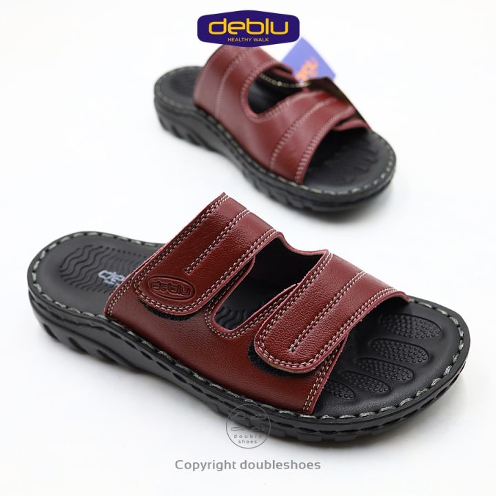deblu-รองเท้าเพื่อแตะสุขภาพ-แบบสวม-หน้ากว้าง-พื้นนุ่ม-รุ่น-l403-1-สีแดง-ไซส์-36-41