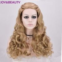 Cinderella 60cm Wavy Long Central Part Styled Synthetic Hair Cosplay Wigs For Children Girl Princess Cinderella Wig + Wig Cap Wig  Hair Extensions Pad
