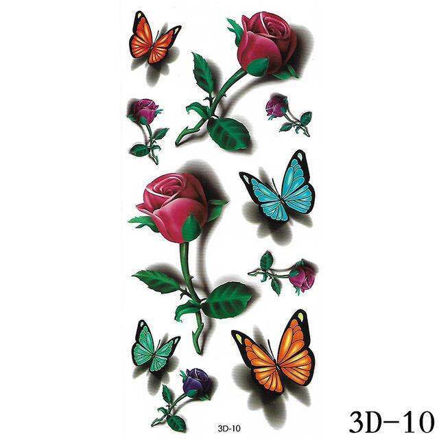 yf-waterproof-temporary-tattoo-sticker-3d-colorful-butterfly-theme-lasting-fake-stickers-for-women-body-leg-arm-chest-art