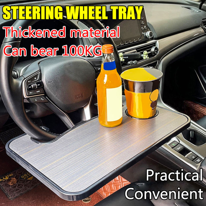 Steering Wheel Table Multifunctional Portable Car Table Steering Wheel Desk  Auto Food Tray Table Car Steering Wheel Tray For Most Car Steering W