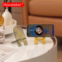 Houseeker ที่วางโทรศัพท์ทั่วไปที่วางแท็บเล็ตขี้เกียจพลาสติกขาตั้งโต๊ะพับเก็บได้ที่วางโทรศัพท์ชั้นวางแบบประหยัดเนื้อที่อเนกประสงค์กันลื่น