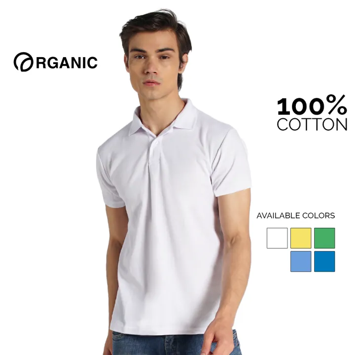 Organic Mens 100% Cotton Polo Shirt Pastel Color Collection short sleeve  polo t shirt for