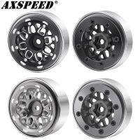 AXSPEED 4PCS 1.0 Beadlock Wheel Rim CNC Aluminum Wheels Hubs for 1/18 TRX4M  1/24 Axial SCX24 Upgrade Parts Wall Chargers