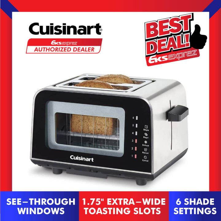Cuisinart ViewPro™ Glass 2 Slice Toaster CPT3000 / CPT3000HK with 1.75" Extrawide Toasting