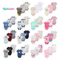 Kiddiezoom ของแท้3PCS เสื้อผ้าชุดเด็กเล็กที่เหมาะกับชายและหญิงทารก Onesies ทารก Bodysuits เสื้อรอมเปอร์ทารก One ชิ้น100% Cotton 0-12เดือน