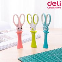 กรรไกร Deli 6065 Scissors กรรไกรแฟนซี รูปกระต่ายสุดน่ารัก ขนาด 135 mm. 5 ⅓ นิ้ว คละสี (1ชิ้น) กรรไกรกระต่าย พร้อมส่ง ในไทย