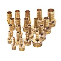 4mm-12mm Brass Pipe Fitting Hose Barb Tail 1/8" 1/4" 1/2" BSP Male Connector Joint Copper Pipe Coupler Adapter Gas Joint Watering Systems Garden Hoses