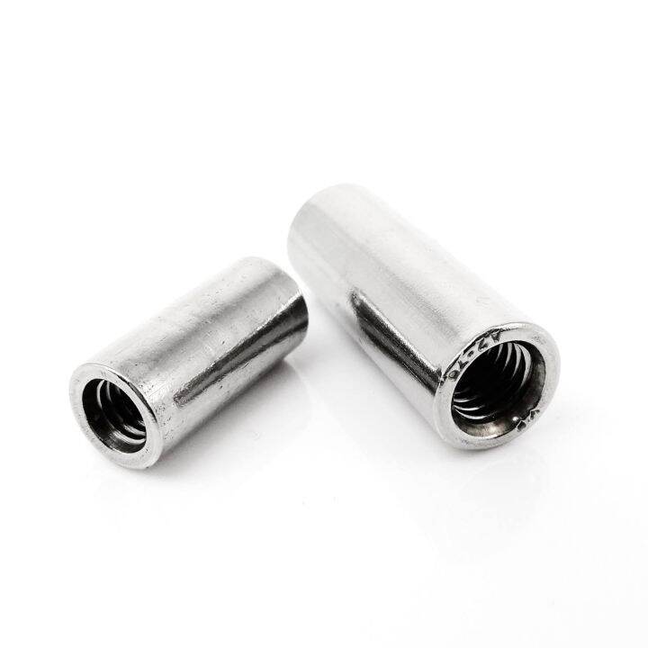 1-2-5-10pcs-m3-m4-m5-m6-m8-m10-m12-a2-304-stainless-steel-extend-long-lengthen-round-coupling-connector-joint-sleeve-nut-nails-screws-fasteners