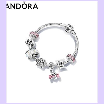 Pandora_แพนโดร่าของแท้สร้อยข้อมือสตรีเงาชุดแฟนแสงหรูหราของขวัญ 925 เงิน