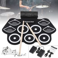 กลองไฟฟ้า พร้อมลำโพงในตัว กลองชุด 9 ชิ้น Electric Drum Pad Kit Digital Drum รุ่นTGC ทำจากซิลิโคนคุณภาพดี พกพาสะดวก