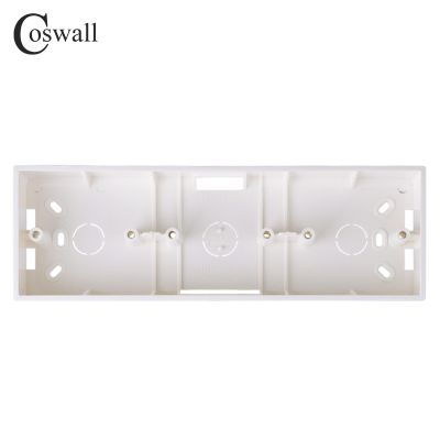 Coswall External Mounting Box 258mmx86mmx34mm for 86 Type Triple Switches or Sockets Apply For Any Position of Wall Surface