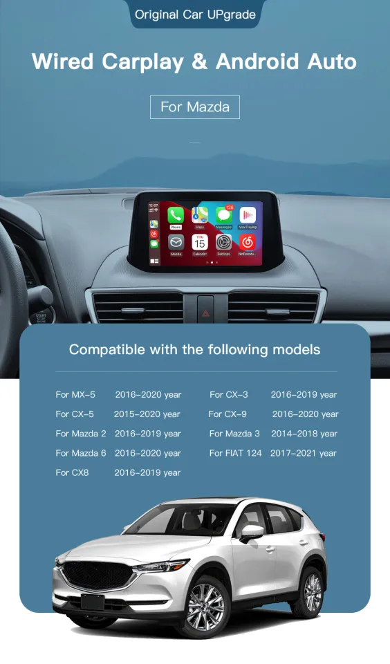 Apple CarPlay Android Auto USB Adapter Hub for Rfit Mazda Mazda Mazda  CX30 CX5 CX8 CX9 MX5 miata TK78669U0C Kit. Lazada PH