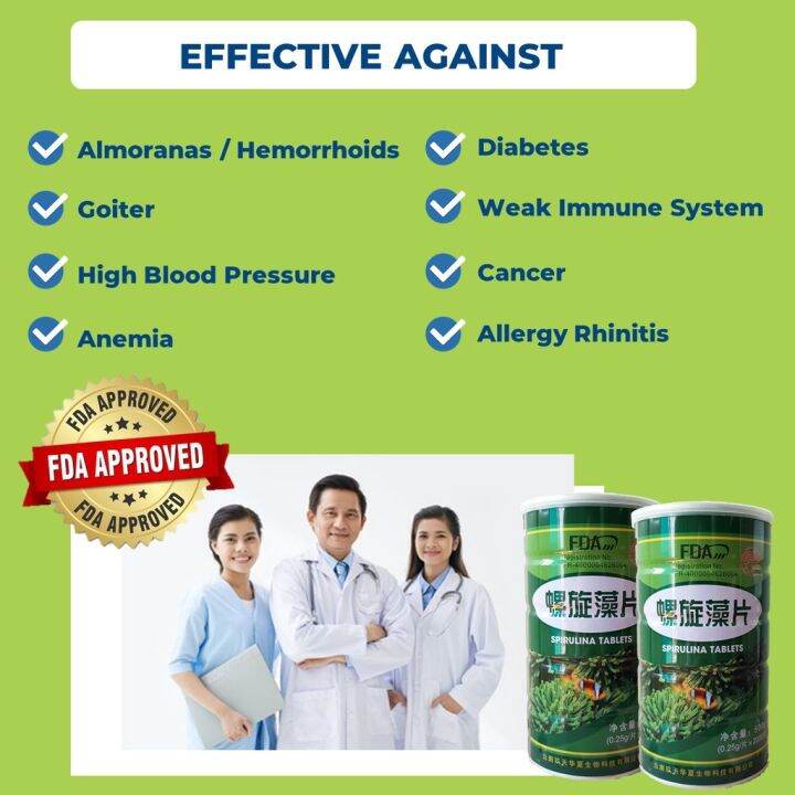 SPIRULINA 2000 TABLETS FDA APPROVED 100 ORIGINAL Lazada PH