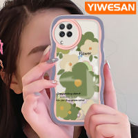 YIWESAN เคสปลอกสำหรับ Samsung Galaxy A22 4G A22 5G ลายการ์ตูนกลีบดอกไม้หลากสีแบบเรียบง่ายสำหรับฤดูร้อนเคสโทรศัพท์แบบใสกรอบซิลิโคนนิ่มกันกระแทกป้องกันเลนส์กล้องเคสโปร่งใส