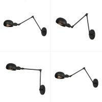 Long arm double festival corridor creative contracted European and American fashion style restoring ancient ways lamp wrought iron character wall lamp switch ❤