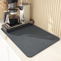 Super Absorbent Coffee Dish Large Kitchen Absorbent Draining Mat Drying Mat Quick Dry Bathroom Drain Pad Kitchen Faucet Placemat