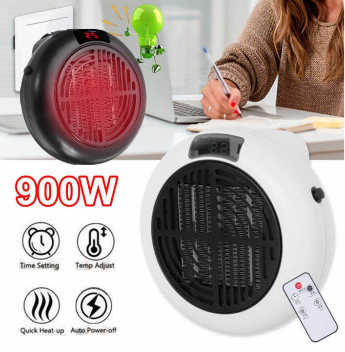 900w Mini Portable Electric Heater Desktop Heating Warm Air Fan Home
