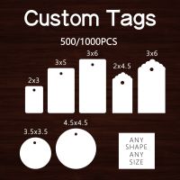 500PCS Custom Tags Paper Labels Clothing Brand Fashion Business Handmake Merchandise Logo Design Hang Personalized Tag