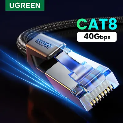 UGREEN สายเคเบิ้ล สายอีเธอร์เน็ต Cat 8 RJ45 Ethernet Cable Bandwidth 40Gbps 2000Mhz High Speed Network Cable Model: NW153
