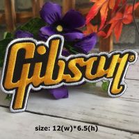 โลโก้ Gibson กีตาร์ ตัวรีดติดเสื้อ Hipster Embroidered Iron on Patch