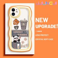 Jlingji เคสสำหรับ iPhone 11 11 Pro 11 Pro Max เคสโทรศัพท์ลายขอบซิลิโคนน้ำนิ่มลายการ์ตูนแพนด้าแบบดั้งเดิมน่ารักเคสคลุมทั้งหมดเลนส์ตัวปกป้องกล้องถ่ายรูปเคสฝาหลังเคสด้านหลังเคสนิ่ม