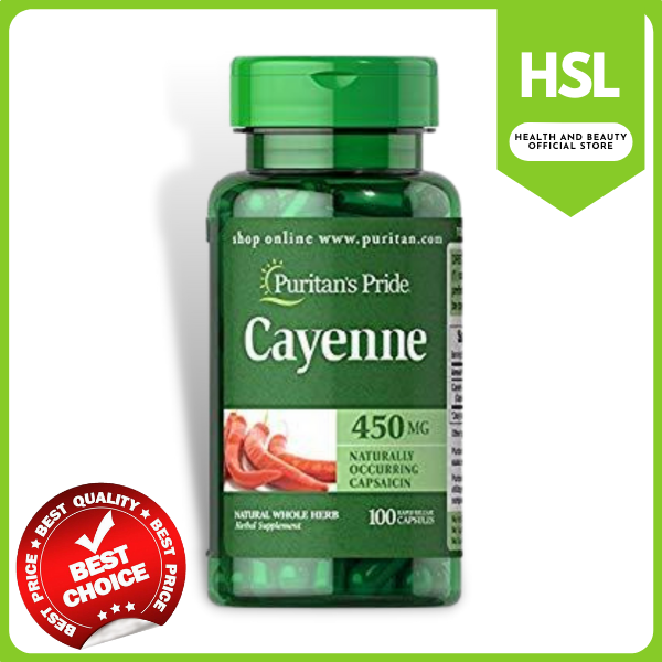 Puritans Pride Cayenne Capsicum 450mg for weight loss, joint, digestion